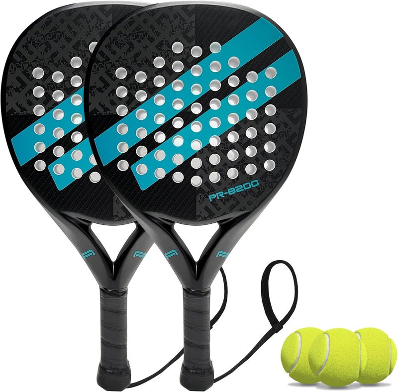 ianoni Padel Racket Carbon Fiber Surface with EVA Memory Flex Foam Core Padel Tennis Racquets Paddle Tennis Racket - Image 1